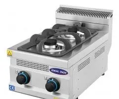 Aragaz profesional 2 focuri, Ideal Inox, gaz natural, Linia 630