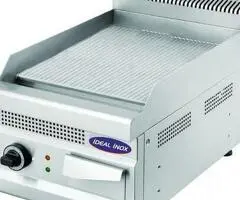 Gratar profesional cu suprafata neteda si striata, Ideal Inox, gaz, Linia 700S