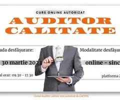 Curs online autorizat Auditor în domeniul calității