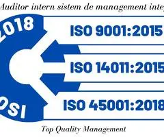 Curs Auditor intern sistem de management integrat ISO 9001, ISO 14001, ISO 45001