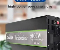 Invertor sinus pur, 5000W/10000W, putere continua, 12V sau 24V, telecomanda