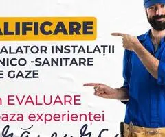 Instalator teh.-sanitare si de gaze - CALIFICARE rapida (fara curs)