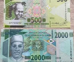 Bancnote din Etiopi, Guineea, Kenya, Mozambic, Maroc, Djibouti