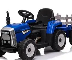 Tractoras electric Kinderauto BJ-611 60W 12V cu remorca si telecomanda