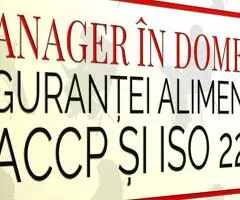 Curs online autorizat Manager în domeniul siguranței alimentare – HACCP și ISO 22000