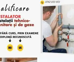 Calificare recunoscută Instalator instalații tehnico-sanitare și de gaze