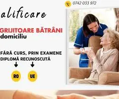 Calificare recunoscută Îngrijitoare bătrâni la domiciliu